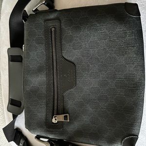 🔴SOLD🔴 Authentic Gucci Messenger Bag Black/Gray Canvas